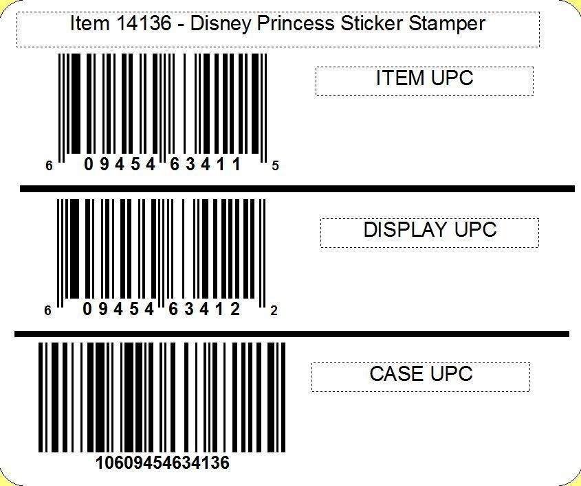 ©Disney ©Disney Princess Sticker Stamper with candy