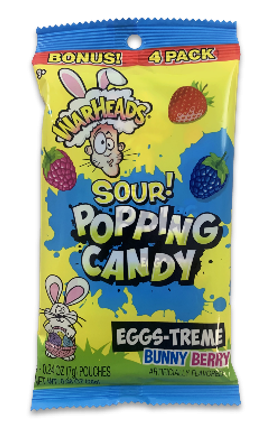 Warheads Easter Sour 4Pk. Popping Candy Peg Bag