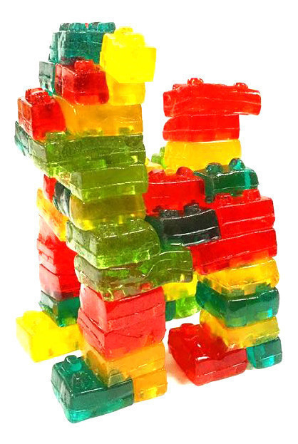 CandyRific  4-D GUMMY BLOCKS PLASTIC BANK CUBE, (2) 12ct