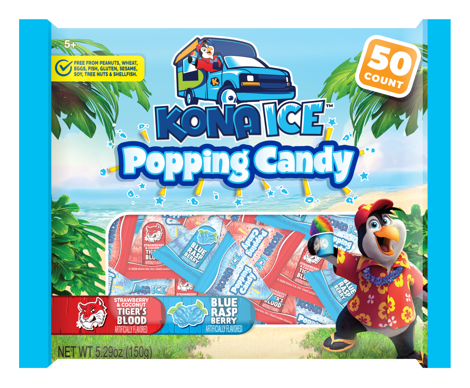 Kona Ice 50ct. Popping Candy Laydown Bag