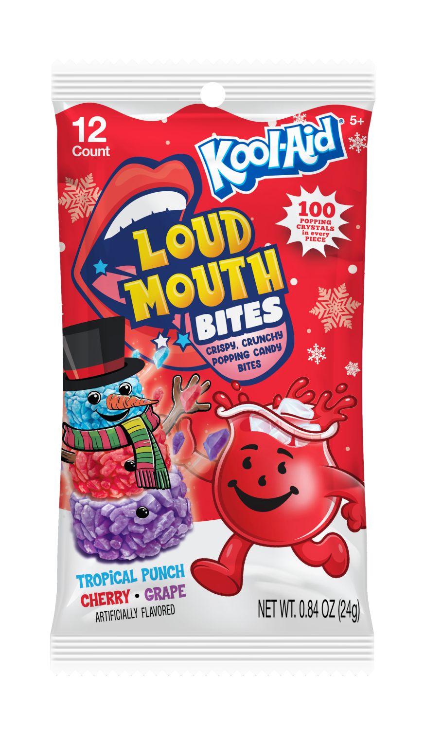 Kool-Aid Christmas 12Pc. Loud Mouth Bites Peg Bag