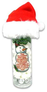 CandyRific  Snowman Poop Candy with Santa Hat