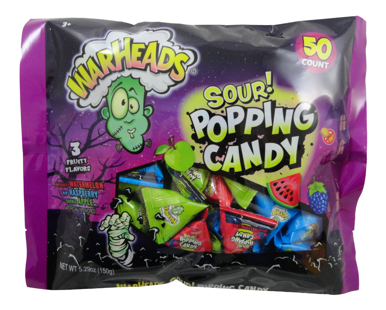 Warheads Halloween 50ct. Popping Candy Laydown Bag