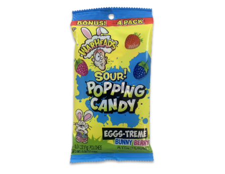 Warheads Easter Sour 4Pk. Popping Candy Peg Bag