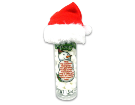 CandyRific  Snowman Poop Candy with Santa Hat