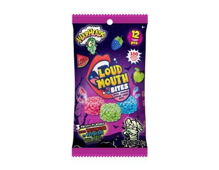 Warheads Halloween 12Pc. Loud Mouth Bites Peg Bag