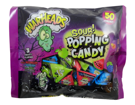 Warheads Halloween 50ct. Popping Candy Laydown Bag