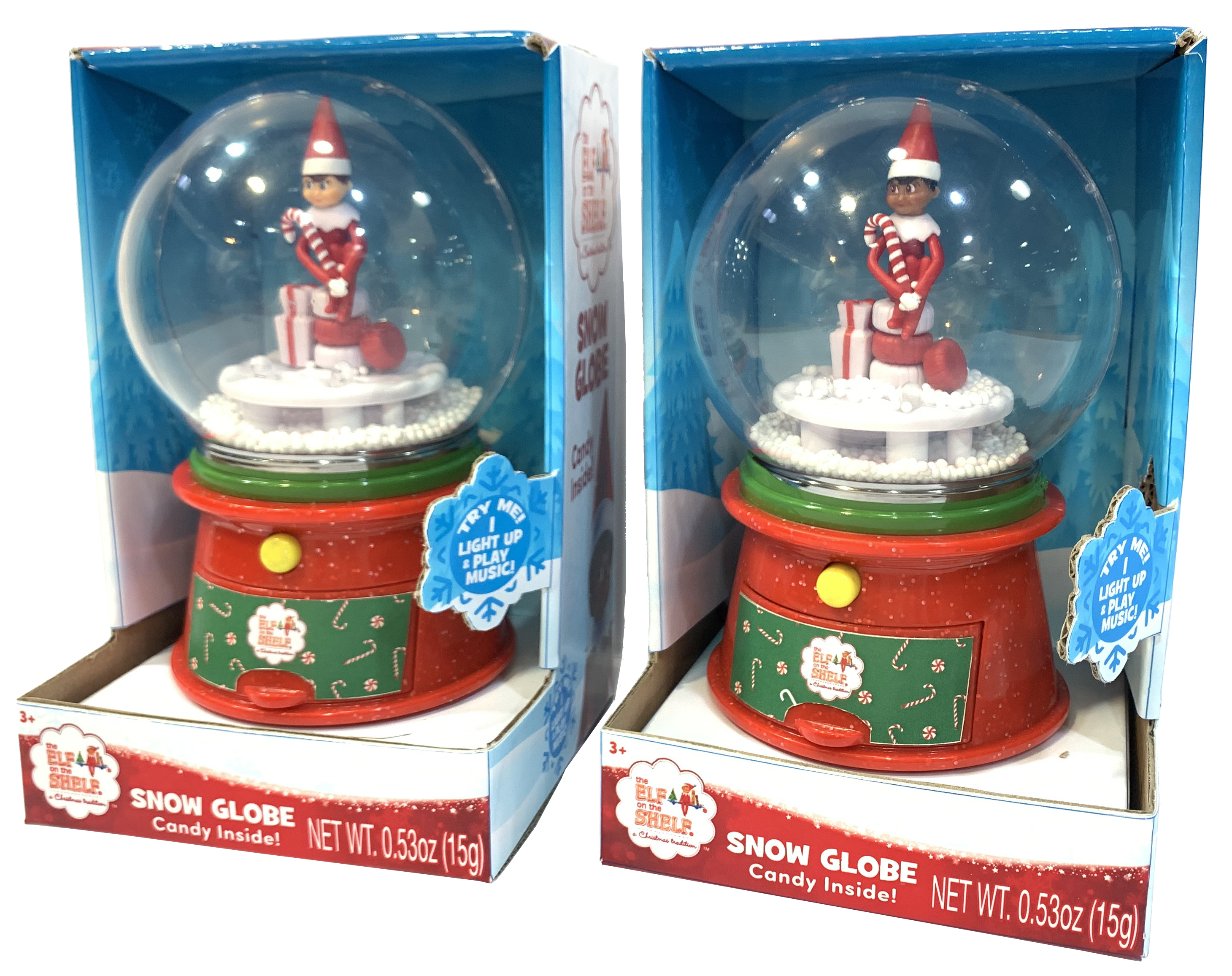 M&M'S Musical Snow Globe Candy Holder Red with Snowman Read Description Please 